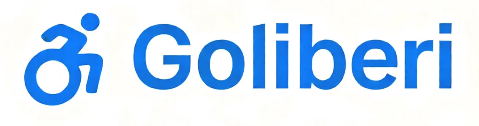 Goliberi brand logo with stylized cyclist icon